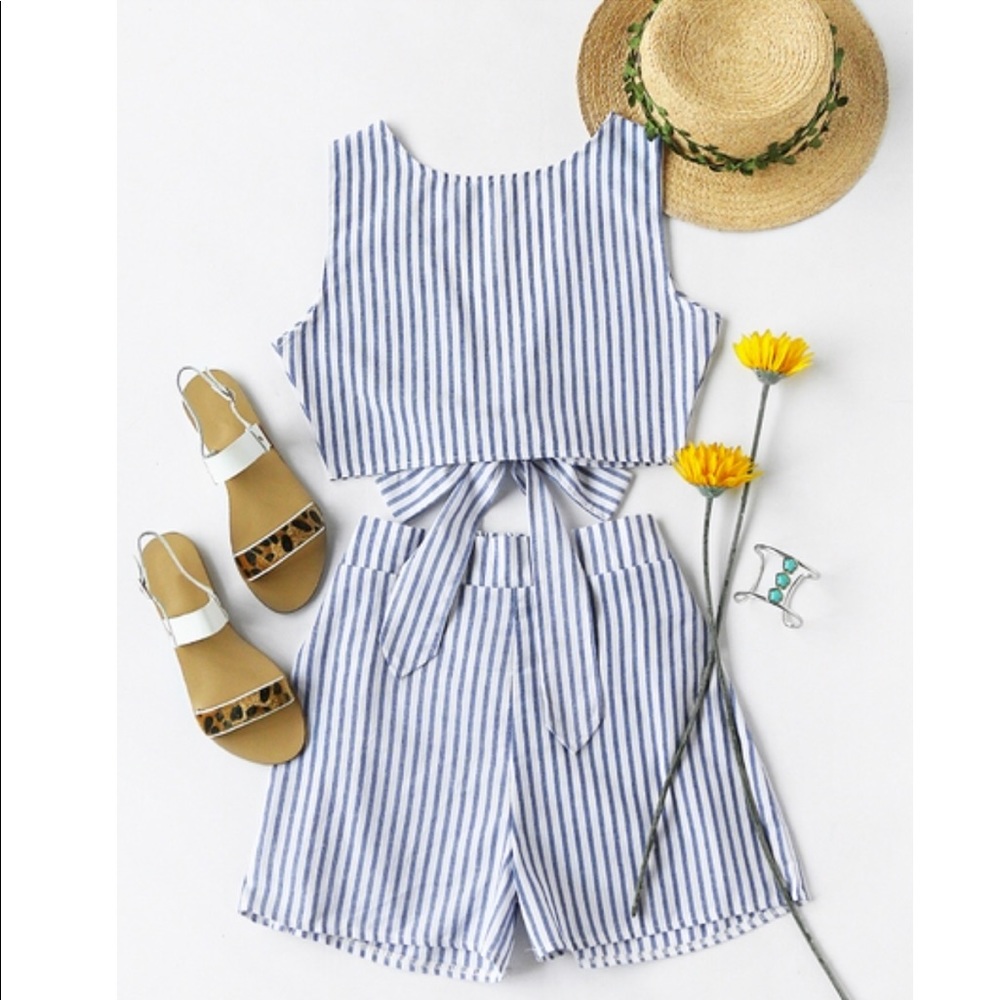 Striped Short Set